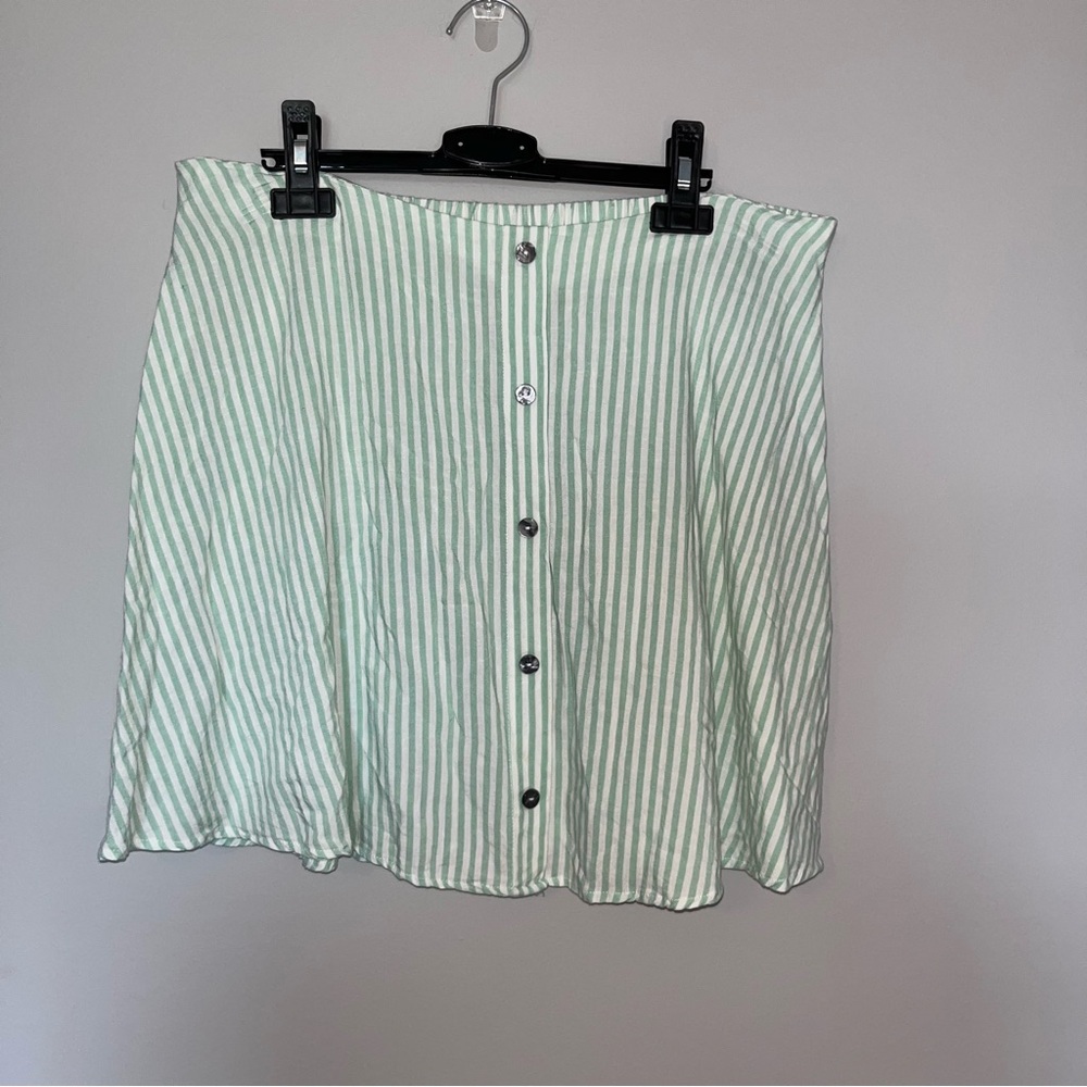 Lily Rose Green and White A-line Mini Skirt Youth XL